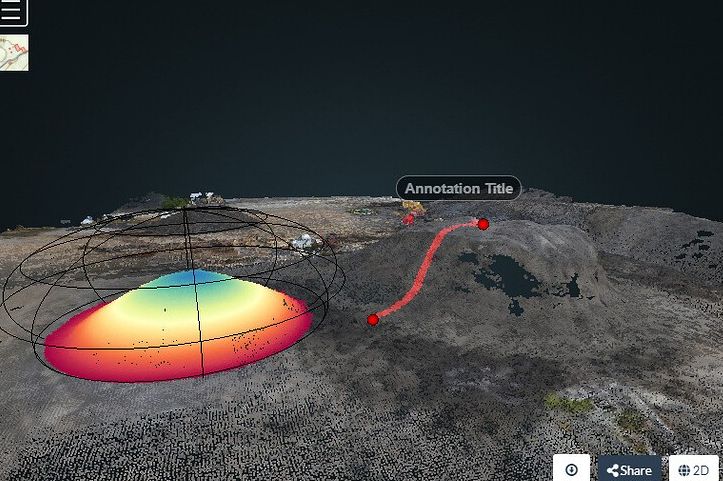 3D-Modell der Fläche